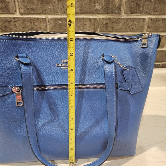 Coach Blue Leather Tote Bag - Picture 7 of 8